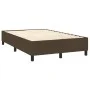 Cama box spring con colchón tela marrón oscuro 120x200 cm de vidaXL, Camas y somieres - Ref: Foro24-3136504, Precio: 435,52 €...