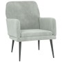 Sillón de terciopelo gris claro 62x79x79 cm en Sillones | Comprar online en Foru.es