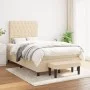 Cama box spring con colchón tela color crema 120x200 cm de vidaXL, Camas y somieres - Ref: Foro24-3136826, Precio: 464,13 €, ...
