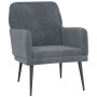 Sillón de terciopelo gris oscuro 62x79x79 cm en Sillones | Comprar online en Foru.es