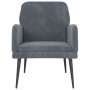 Sillón de terciopelo gris oscuro 62x79x79 cm en Sillones | Comprar online en Foru.es