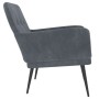 Sillón de terciopelo gris oscuro 62x79x79 cm en Sillones | Comprar online en Foru.es