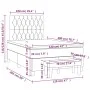 Cama box spring con colchón tela color crema 120x200 cm de vidaXL, Camas y somieres - Ref: Foro24-3136826, Precio: 464,13 €, ...