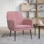 Sillón de terciopelo rosa 62x79x79 cm en Sillones | Comprar online en Foru.es