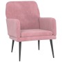Sillón de terciopelo rosa 62x79x79 cm en Sillones | Comprar online en Foru.es
