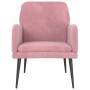 Sillón de terciopelo rosa 62x79x79 cm en Sillones | Comprar online en Foru.es
