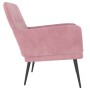 Sillón de terciopelo rosa 62x79x79 cm en Sillones | Comprar online en Foru.es