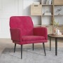 Sillón de terciopelo rojo tinto 62x79x79 cm en Sillones | Comprar online en Foru.es