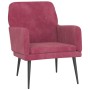 Sillón de terciopelo rojo tinto 62x79x79 cm en Sillones | Comprar online en Foru.es