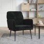 Sillón de terciopelo negro 62x79x79 cm en Sillones | Comprar online en Foru.es