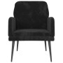 Sillón de terciopelo negro 62x79x79 cm en Sillones | Comprar online en Foru.es