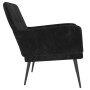 Sillón de terciopelo negro 62x79x79 cm en Sillones | Comprar online en Foru.es
