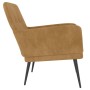 Sillón de terciopelo marrón 62x79x79 cm en Sillones | Comprar online en Foru.es