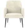 Sillón de terciopelo crema 62x79x79 cm en Sillones | Comprar online en Foru.es