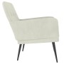Sillón de terciopelo crema 62x79x79 cm en Sillones | Comprar online en Foru.es