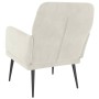 Sillón de terciopelo crema 62x79x79 cm en Sillones | Comprar online en Foru.es