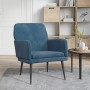 Sillón de terciopelo azul 62x79x79 cm en Sillones | Comprar online en Foru.es