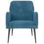 Sillón de terciopelo azul 62x79x79 cm en Sillones | Comprar online en Foru.es