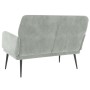 Banco de terciopelo gris claro 108x79x79 cm en Bancos | Comprar online en Foru.es