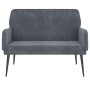 Banco de terciopelo gris oscuro 108x79x79 cm en Bancos | Comprar online en Foru.es