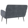Banco de terciopelo gris oscuro 108x79x79 cm en Bancos | Comprar online en Foru.es