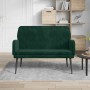 Banco de terciopelo verde oscuro 108x79x79 cm en Bancos | Comprar online en Foru.es