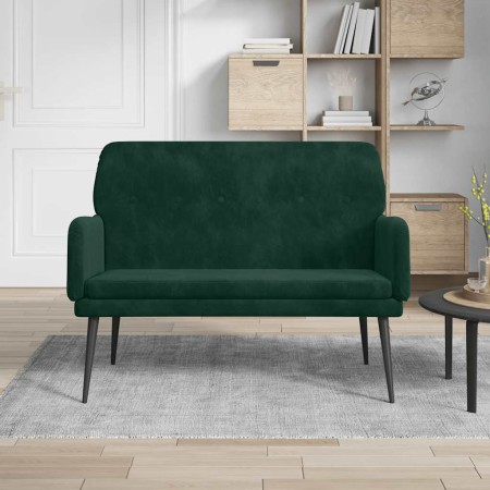 Banco de terciopelo verde oscuro 108x79x79 cm en Bancos | Comprar online en Foru.es