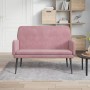 Banco de terciopelo rosa 108x79x79 cm en Bancos | Comprar online en Foru.es