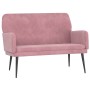 Banco de terciopelo rosa 108x79x79 cm en Bancos | Comprar online en Foru.es