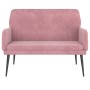 Banco de terciopelo rosa 108x79x79 cm en Bancos | Comprar online en Foru.es