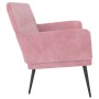 Banco de terciopelo rosa 108x79x79 cm en Bancos | Comprar online en Foru.es