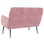 Banco de terciopelo rosa 108x79x79 cm en Bancos | Comprar online en Foru.es