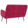 Banco de terciopelo rojo tinto 108x79x79 cm en Bancos | Comprar online en Foru.es