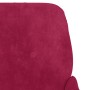 Banco de terciopelo rojo tinto 108x79x79 cm en Bancos | Comprar online en Foru.es