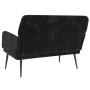 Banco de terciopelo negro 108x79x79 cm en Bancos | Comprar online en Foru.es