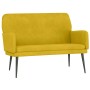 Banco de terciopelo amarillo 108x79x79 cm en Bancos | Comprar online en Foru.es