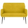 Banco de terciopelo amarillo 108x79x79 cm en Bancos | Comprar online en Foru.es