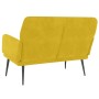 Banco de terciopelo amarillo 108x79x79 cm en Bancos | Comprar online en Foru.es