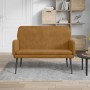 Banco de terciopelo marrón 108x79x79 cm en Bancos | Comprar online en Foru.es