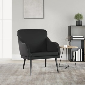 Sillón de cuero sintético negro 63x76x80 cm en Sillones | Comprar online en Foru.es