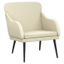Sillón de cuero sintético color crema 63x76x80 cm en Sillones | Comprar online en Foru.es