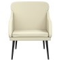 Sillón de cuero sintético color crema 63x76x80 cm en Sillones | Comprar online en Foru.es