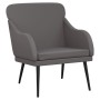 Sillón de cuero sintético gris 63x76x80 cm en Sillones | Comprar online en Foru.es