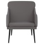 Sillón de cuero sintético gris 63x76x80 cm en Sillones | Comprar online en Foru.es
