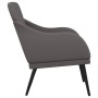 Sillón de cuero sintético gris 63x76x80 cm en Sillones | Comprar online en Foru.es