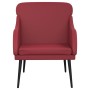 Sillón de cuero sintético rojo tinto 63x76x80 cm en Sillones | Comprar online en Foru.es