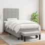 Cama box spring con colchón tela gris claro 90x200 cm de vidaXL, Camas y somieres - Ref: Foro24-3136565, Precio: 370,54 €, De...