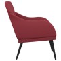 Sillón de cuero sintético rojo tinto 63x76x80 cm en Sillones | Comprar online en Foru.es