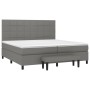 Cama box spring con colchón tela gris oscuro 200x200 cm de vidaXL, Camas y somieres - Ref: Foro24-3136622, Precio: 757,93 €, ...