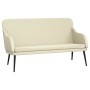 Banco de cuero sintético color crema 110x76x80 cm en Bancos | Comprar online en Foru.es